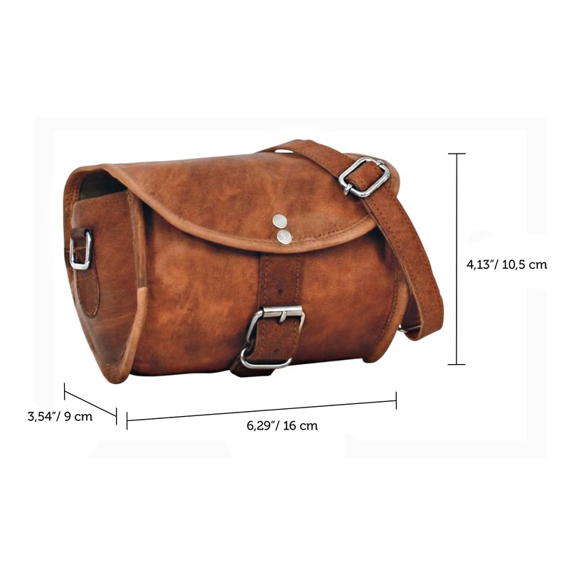 Gusti Rudi A. Bicycle Bag Leather Handlebar Bag Saddle Bag