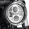 OUMURS Chrome Motorcycle Bullet Headlight Assy For Harley Chopper Bobber