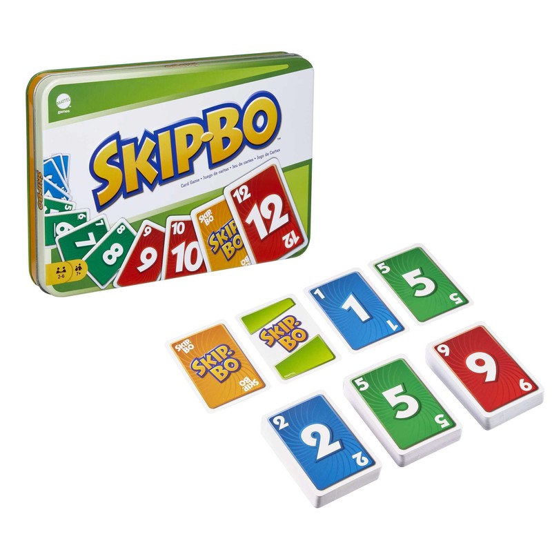 Mattel Games, SKIP Bo , tin box version, sequencying card