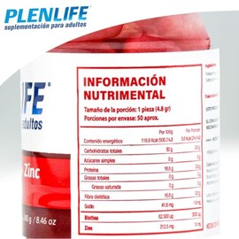 PLENLIFE 2 PACK | Gomitas con Biotina y Zinc - Suplemento sin Azúcar Sabor Frutos Rojos y Multivitamínico Sabor Piña | 2 Frascos con 50 unidades c/u