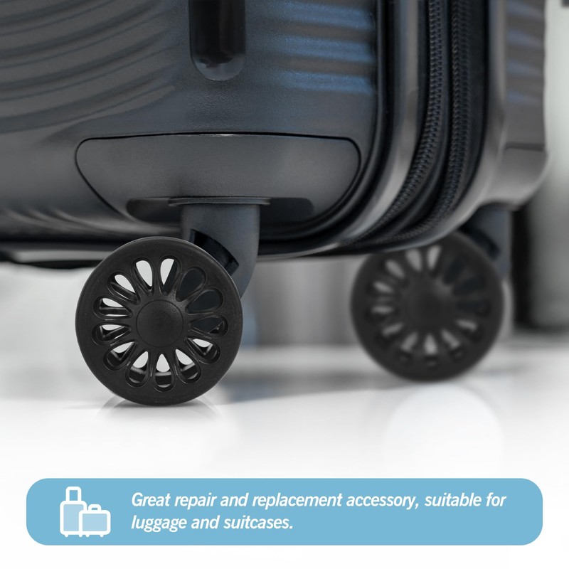 Volein 4 Pcs Replacement Luggage Rubber Wheels 2 inch, 50mm