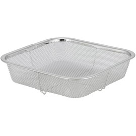 Shimomura Planning Colander, Square Shape, 7.1 inches (18 cm), Made in Japan, Dishwasher Safe, Stainless Steel, Odor Resistant, Hygienic, Includes Legs, Divided Foods, Colander, Rust Resistant, Long