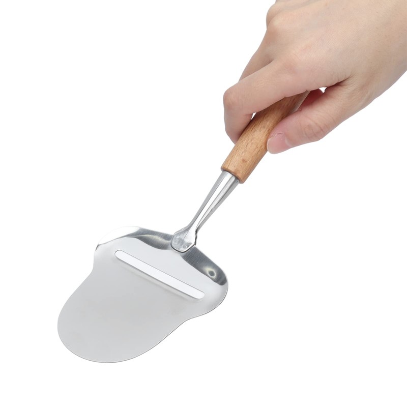 Stainless Steel Cheese Slicer- Multi-Functional Cheese Slicer -Wood Handheld Slicer