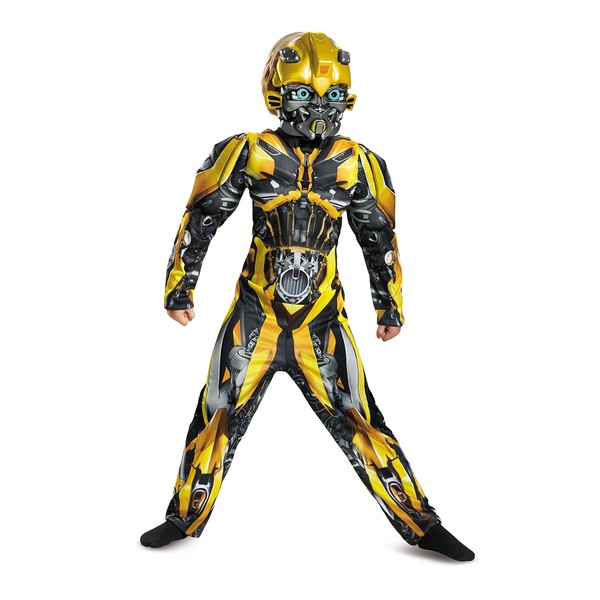 Disguise Bumblebee Movie Classic Muscle Costume, Yellow, Small (4-6)