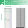 RELIANCER Fiberglass Magnetic Screen Door,72"x96" Door Mesh Screen w/Magnets,Fits Doors