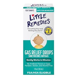 Little Remedies Gotas de alivio de gas para recién nacidos, alivia las molestias del gas, medicina para bebés sin sabores ni tintes artificiales, sabo