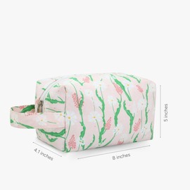 Ecoright Cosmetic Bag, Toilet Bag for Women, Cosmetic Bag with Compartments, Travel Cosmetic Bag, Toiletry Bag for Travel for Daily Essentials (Pack of 2), Gingham - Reverie, One size, Travel