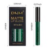 evpct 3Pcs Dark Deep Forest Green Shimmer Matte Liquid Lipstick