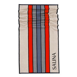 Lashuma Stockholm Sauna Towel Large Beige Red Grey XXL Sauna Towel Beach Towel Bath Towel 85 x 200 cm