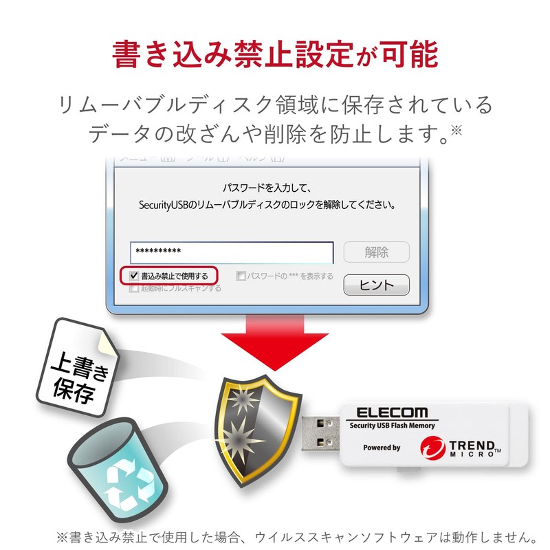 erekomu Security with USB Memory/Trend Micro 8gb3 Year L/USB3.0 0