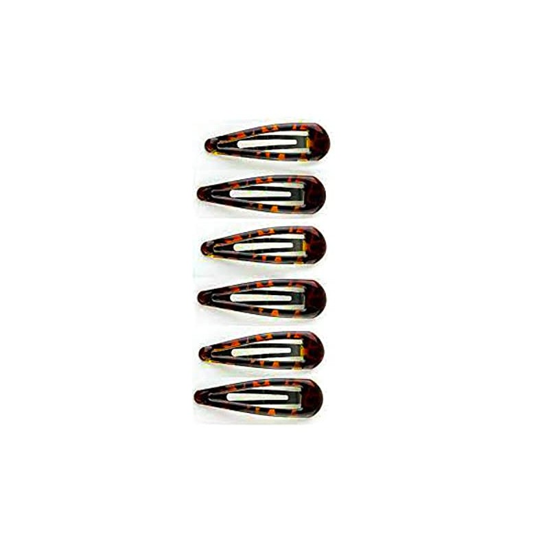 Mytoptrendz® 6 Pcs Snap Hair Clip Epoxy Sleepies Bendy Grip