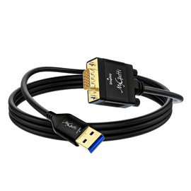 USB 3.0 auf VGA AdapterKabel 1 m,Unidirektional Typ-A Stecker auf VGA Stecker,1080P Full HD für Fernseher,Projektor,Monitor,Kompatibel mit Windows 11/10/8.1/8/7,MacOS,Treiberinstallation erforderlich