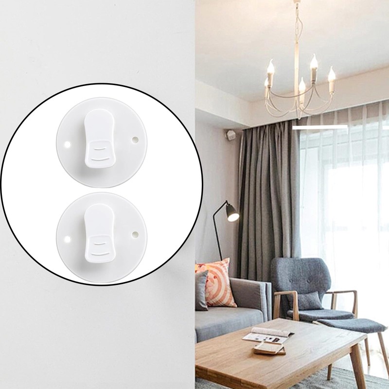 12 Pack White Shower Curtain Clips – Self Adhesive Showers