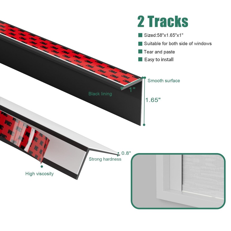 Bliwans Light Blocking Strips for Window Shades and Blinds, 100%