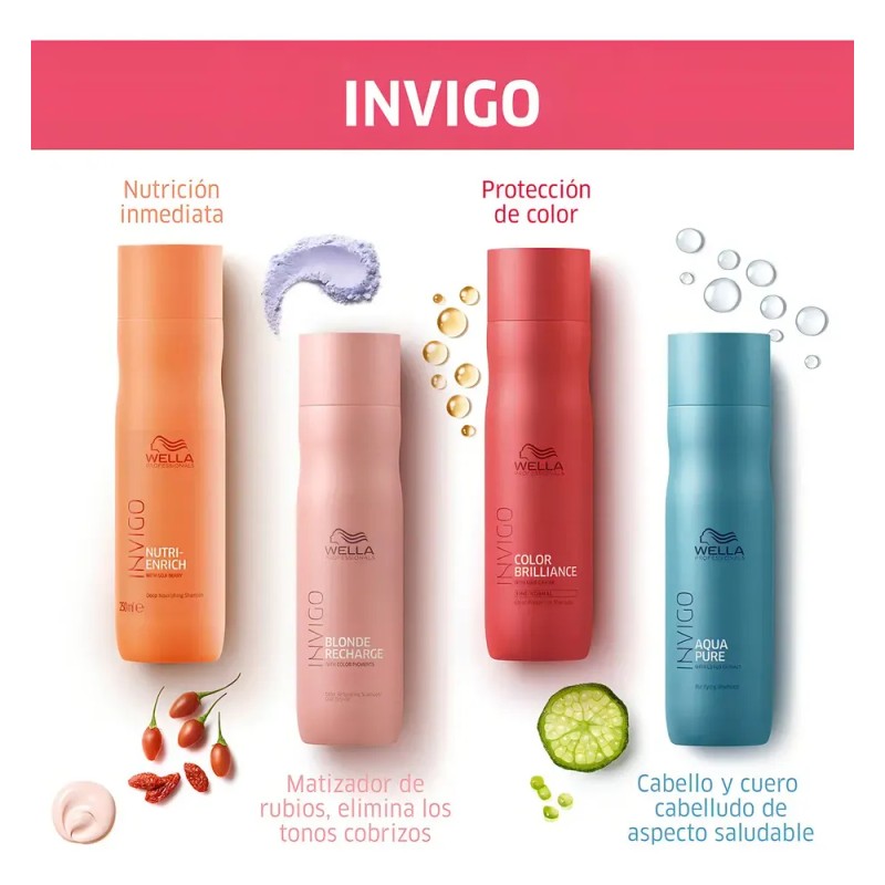 Kit Tratamiento para Cabello Teñido Wella Invigo Color Brilliance Shampoo