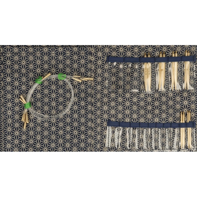 Seeknit KA57834-11 Circular Knitting Set, Bamboo, Blue, SH