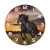 Tangopi Black Horse Wall Clock 10 Inch Silent Non Ticking
