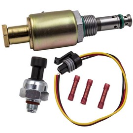 HuiGood 1841086C91 1845274C92 F81A9C968AA F81Z9C968AB AP63402 122-5053 Fuel Pressure Regulator Sensor Valve IPR & ICP Compatible with For-d Diesel 7.3L DT466E DT466
