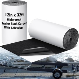 HunnmingRe 12 in x 32 ft Boat Trailer Bunk Waterproof Carpet with Adhesive Bunk Carpet with Backside Adhesive