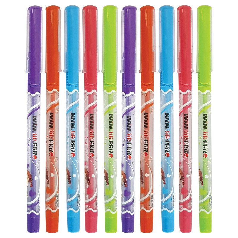 WIN 5 x 0.7mm Tip Ball Pens SirPrize BLUE Ballpoint