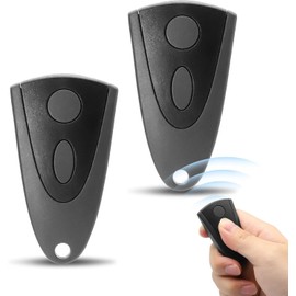 433 MHz Remote Control Hand Transmitter Compatible with Novotron 502 MAX43-2 512 MIX43-2, Remote Control Duplicator Garage Door Opener, Black, Pack of 2