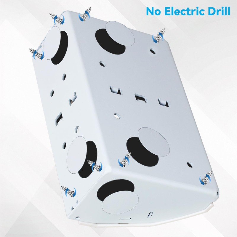 Under Cabinet/Counter Outlet Box for Hidden Outlets, Easy to Install,