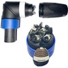 Elbow Right Angle Speakon Cable Adapter Connectors, 4 Pole L-Shape