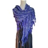 Purple Prose - An original luxurious triangular cape/shawl.