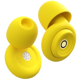Avoxins Ear Plugs for Sleeping Earplugs for Concerts Noise Cancelling Reusable Soft Silicone Noise Reduction Earbuds for Travel, Focus, Work 33-45dB Hearing Protection with 9 Ear Tips & Case (Yellow)