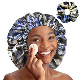 Capó grande para mujeres negras de satén para dormir