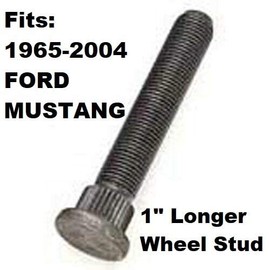 1" Longer Than Stock Wheel Stud Bolt FITS: 1965-2004 Ford Mustang, 1973-1987 Chevy C10, Extended Extra Length, Grade 8