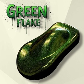LiME LiNE Sprayable Metal Flake Paint Additive: Solvent Resistant Glitter for Automotive Custom Painting (Green)