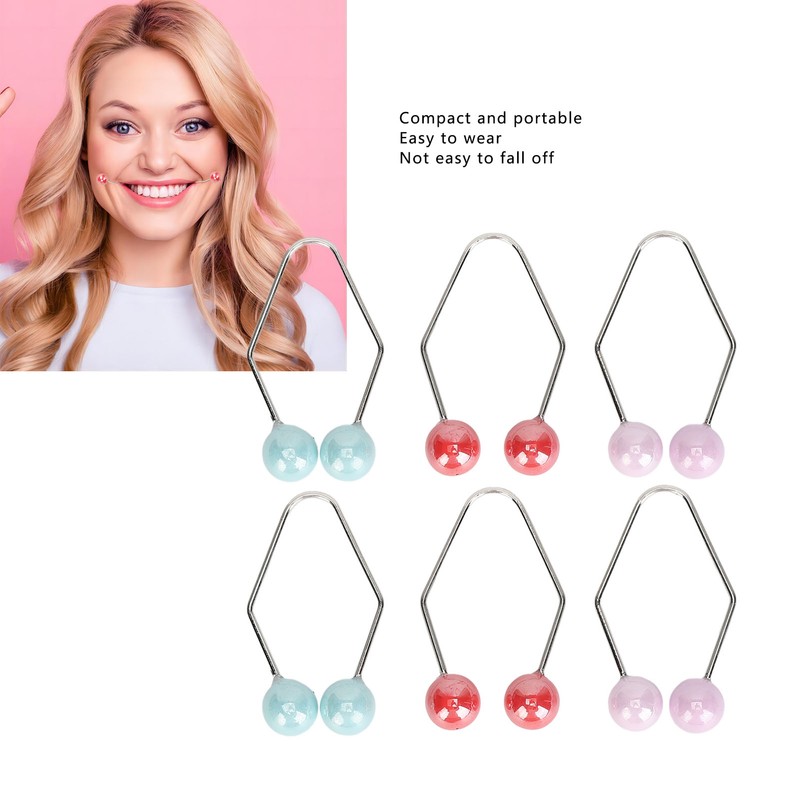 3 Pairs Dimple Makers for Cheeks Facial Muscle Training Piercing