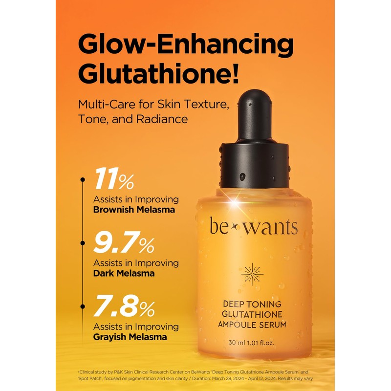 Bewants Deep Toning Glutathione Ampoule Serum | Korean Skincare with