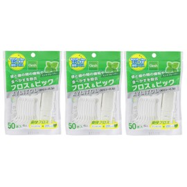 Clesh Xylitol Floss & Picks Mint Flavor, 3 Pack