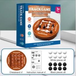 Famka's Track Logic Chess Board Game – New Chess Game with ABS Plastic Kids Board Game – Brain Teaser/Problem Solving-Puzzle Strategy Four-in-a-Row Family Game for Kids and Adults
