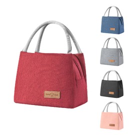 WUBAY Lunch Bags,Insulated Lunch Bag Lunch Bag Adults Cool Bag Lunch Box Lunch Bags for Women Men Reusable Insulated Leakproof Lunch Box Tote Bag for Work School Picnic Travel (#004 Red)