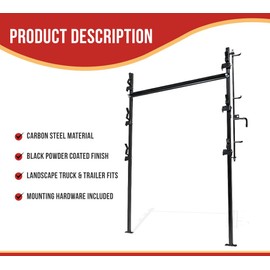 Mytee Products 2 Pack 54" 3 Place Lockable Trimmer Weedeater Rack Carrier Mount for Landscaping Truck & Enclosed Trailers with Added Support Bracket - Weedeater Line Holder Carrier Mount