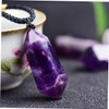 Ipetboom Natural Amethyst Crystal Pendant Necklace for Women Unique Healing