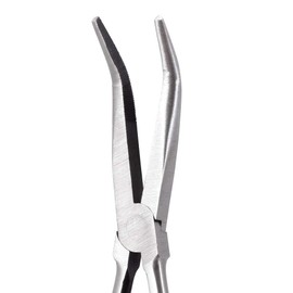 SPEEDWOX Long Radio Pliers 45 Degree Bend Tip Long Nose Pliers Long Reach with Jagged 10.9 inches (277 mm)
