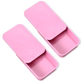 2 Pack Dental Floss Holder Refillable Portable Floss Pick Holder Container Travel Floss Picks Case Dental Floss Dispenser Toothpick Holder Glide Travel Floss Box for Travel Dates Dinners Hotels Pink