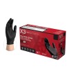X3 100 Pack Black Nitrile Gloves 3 Mil Light Duty