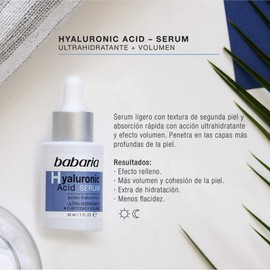 Serum Ácido Hialurónico Ultra Hidratante + Volumen y Elasticidad 30ml. Babaria