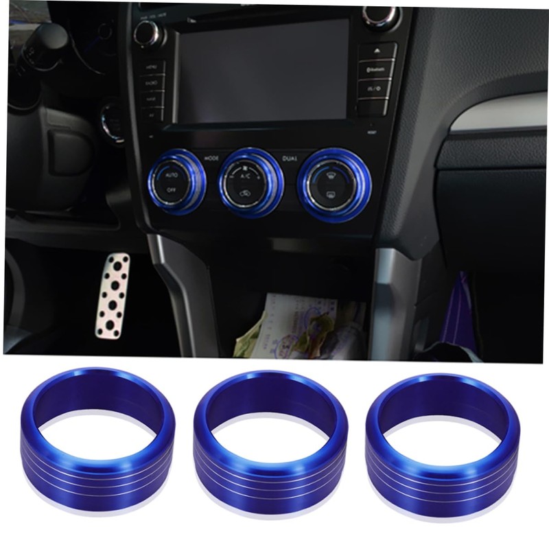 Mikinona 2Pcs Air Condition Knob Ring Covers for Impreza Crosstrek