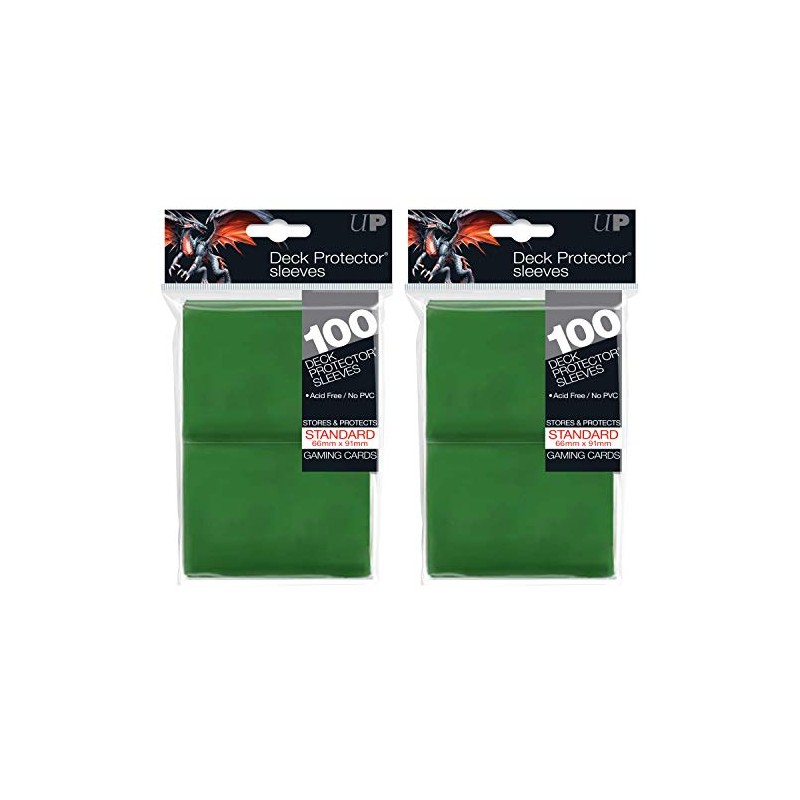Ultra Pro Standard Solid Green Deck Protector Sleeves for Gaming