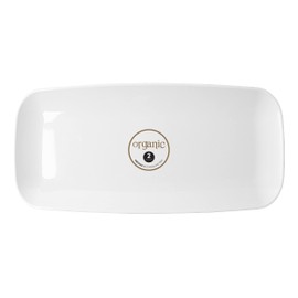 Plasticpro Plastic Serving Trays - Serving Platters Disposable Party Dish White, (2, Rectangle White Tray 10'')