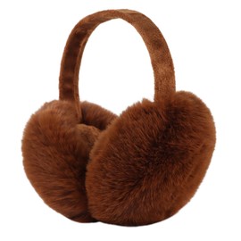 XIAOHAWANG Fashionable Women's Ear Warmers Winter Earmuffs Girls Fluffy Ear Protection for Adults Children, brown