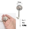 Vellure Magnetic Hooks Strong – Heavy Duty Neodymium Metal Hanger,