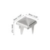 sourcing map 80Pcs Square Pyramid Rivets, 6mm Four-Jaw Studs Spikes,