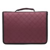 Portable Large Capacity PU Leather Fabric Pencil Case Zipper Pen